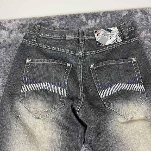 Vtg Southpole Purple Tab RARE Baggy Wide Leg Stitched Pocket Men's 34X31.5 - Picture 2 of 14